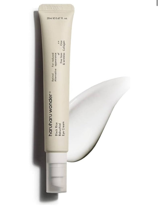 Haruharu Wonder Black Rice Bakuchiol Eye Cream 20ml | Anti-Aging, Wrinkle Care, Natural Retinol Alternative | Cruelty Free, EWG-Green