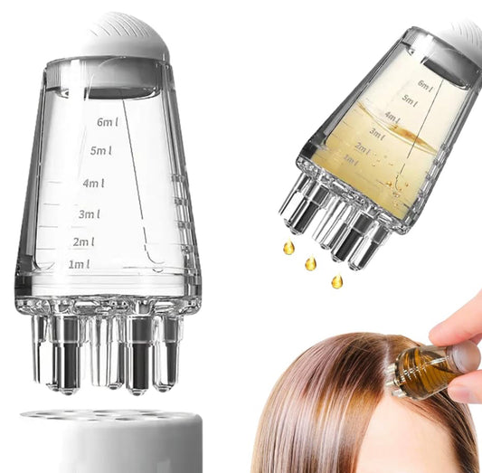 Hair oil applicator & scalp massager