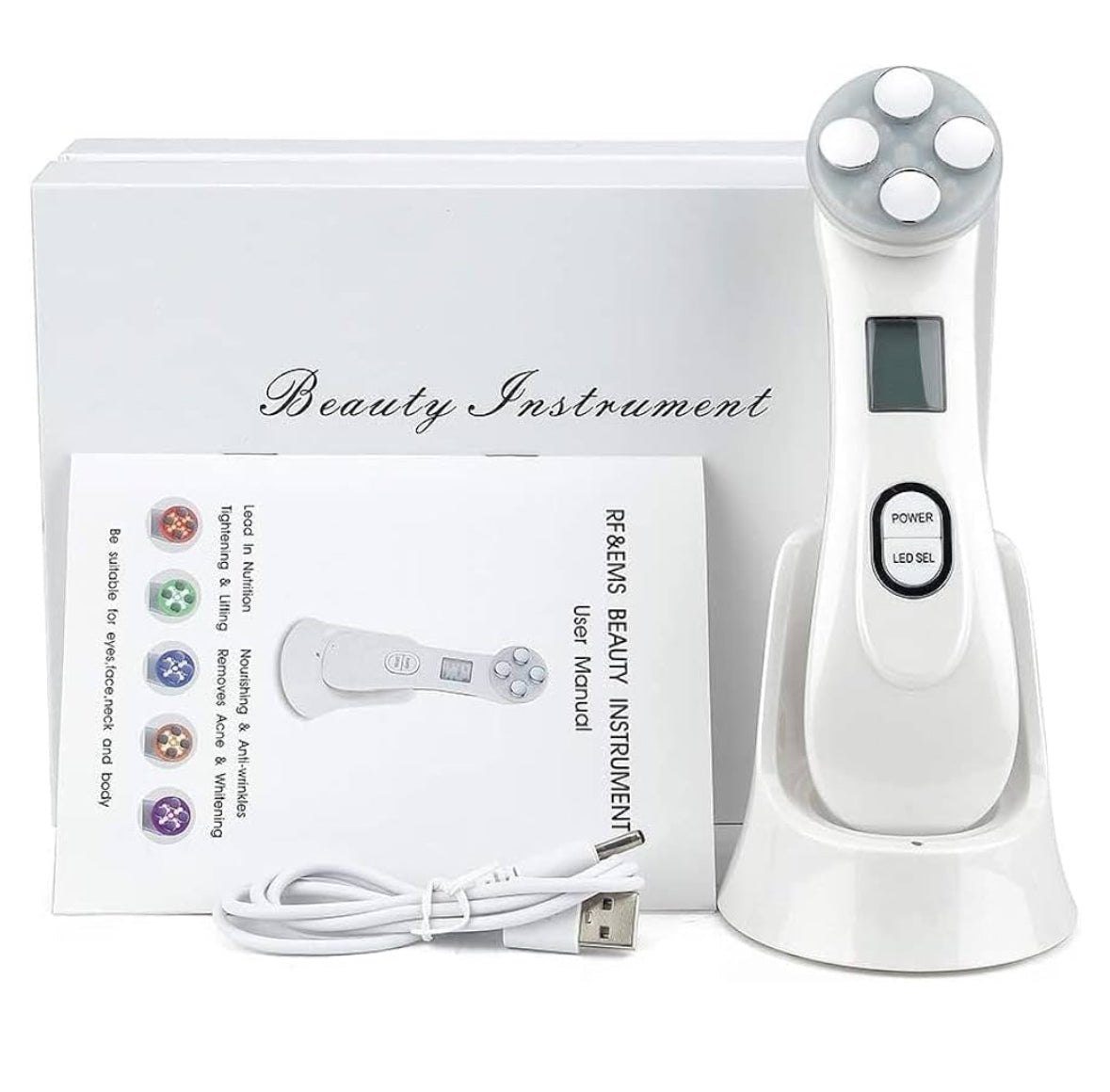 Radio Frequency Skin Tightening Machine, 5 in 1 RF Ion Mesotherapy Face Beauty Massager