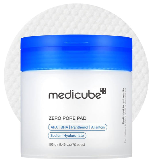 Medicube Zero Pore Pad 2.0 | 70 sheets | AHA+BHA pore + acne care | Gentle exfoliating & peeling | No sulfates & parabens