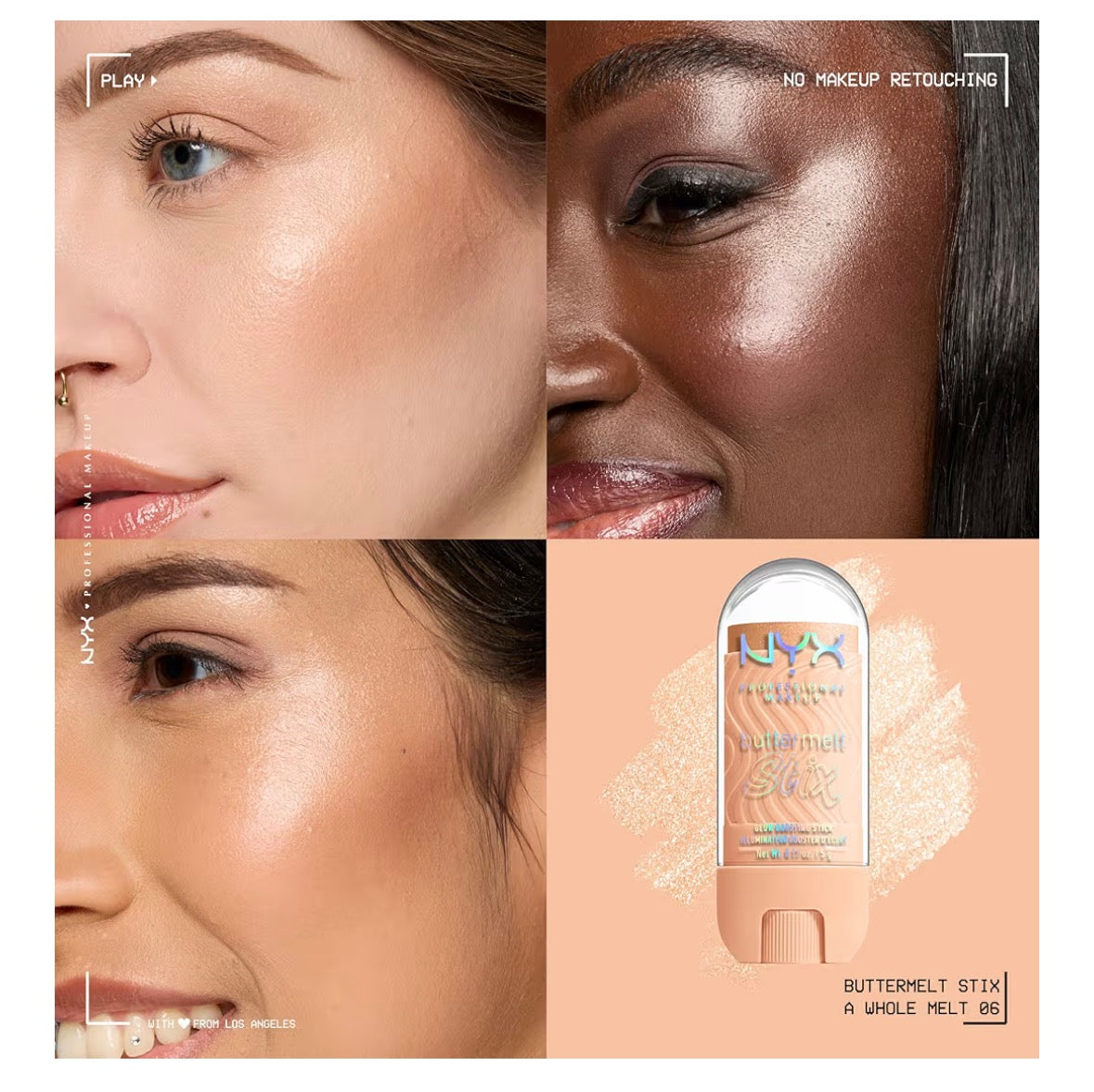 Nyx Buttermelt Stix glow boost. Up to 8 Hrs wear