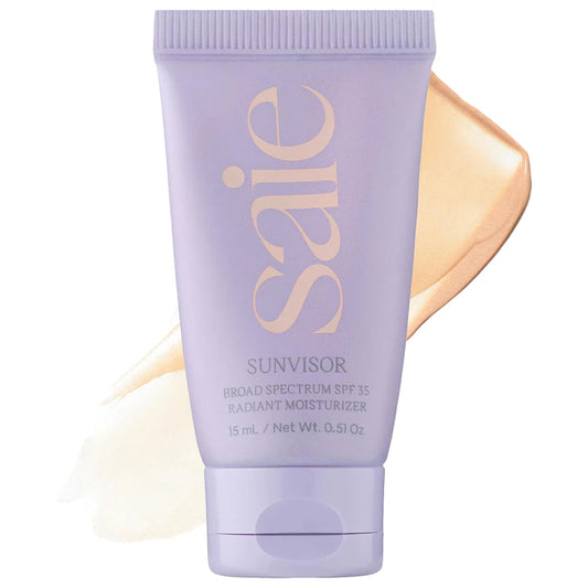 Saie
Mini Sunvisor Radiant Moisturizing Face Sunscreen SPF 35