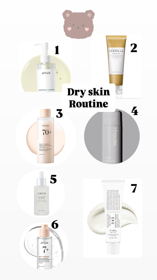 Dry skin care routine full set
