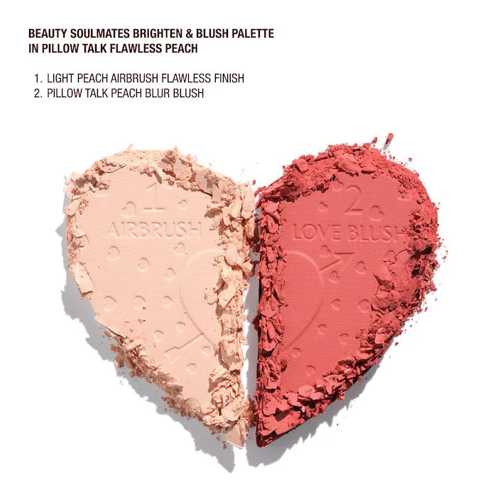 Charlotte tilbury Pillow Talk Beauty Soulmates Airbrush Flawless Finish Brightening and Blush Powder Palette