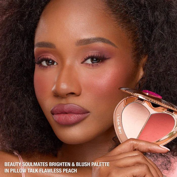 Charlotte tilbury Pillow Talk Beauty Soulmates Airbrush Flawless Finish Brightening and Blush Powder Palette