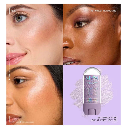 Nyx Buttermelt Stix glow boost. Up to 8 Hrs wear