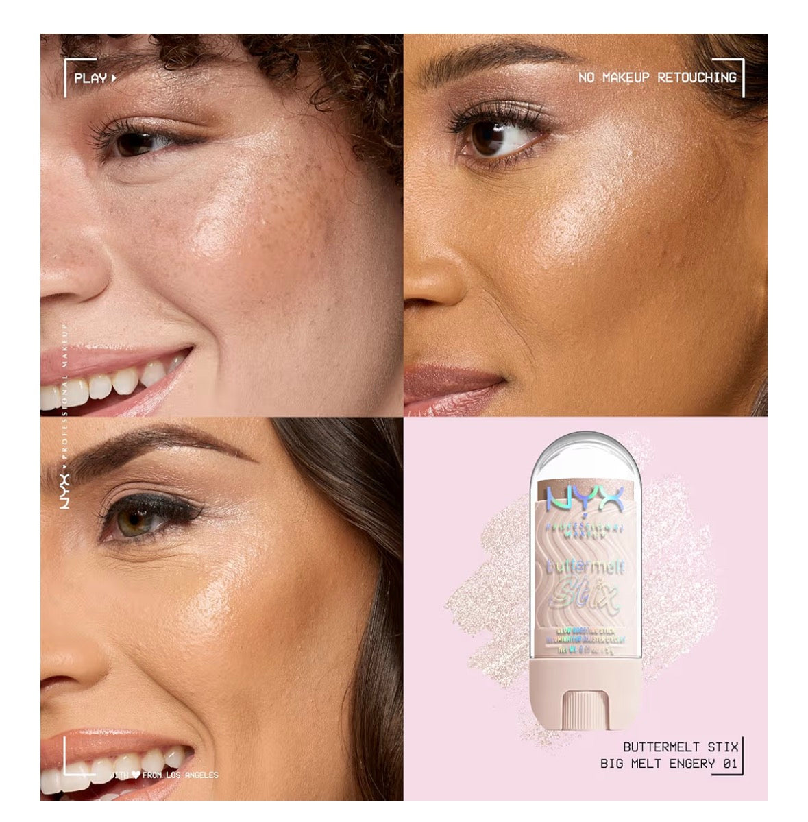Nyx Buttermelt Stix glow boost. Up to 8 Hrs wear