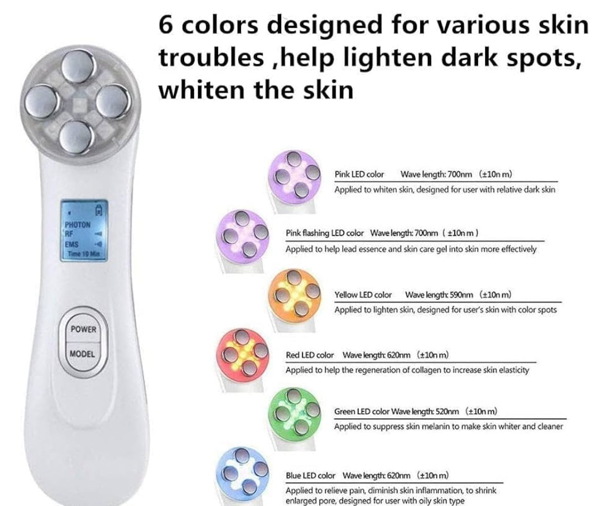 Radio Frequency Skin Tightening Machine, 5 in 1 RF Ion Mesotherapy Face Beauty Massager