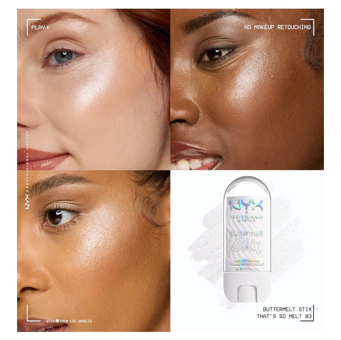 Nyx Buttermelt Stix glow boost. Up to 8 Hrs wear