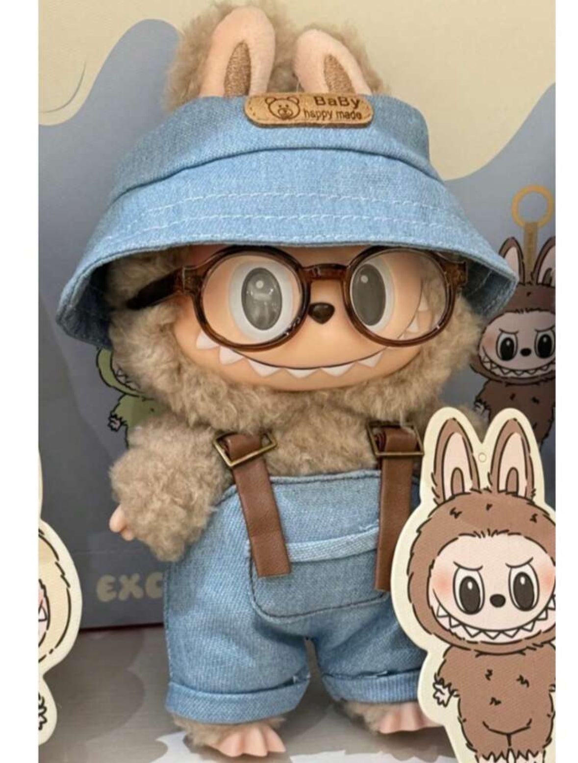 Labubu clothes set with glasses