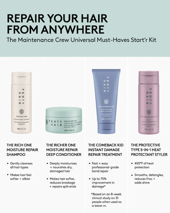 Fenty Beauty by Rihanna
The Mini Maintenance Crew Universal Hair Start'R Kit