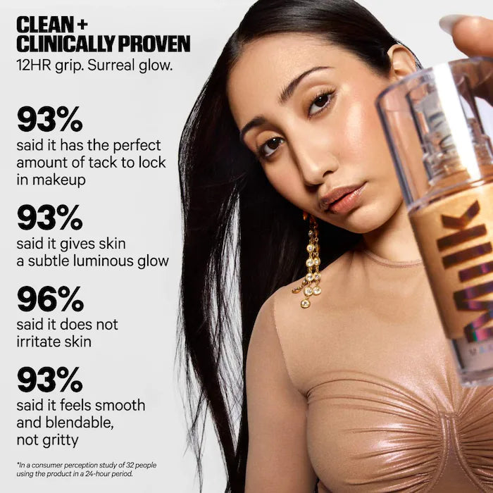 MILK MAKEUP
Hydro Grip + Glow Illuminating Primer with Light-Reflecting Pearls