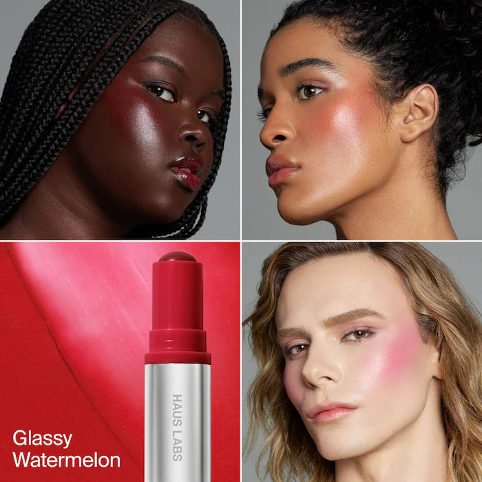 HAUS LABS BY LADY GAGA
Color Fuse Longwear Hydrating Glassy Lip + Cheek Blush Balm Stick