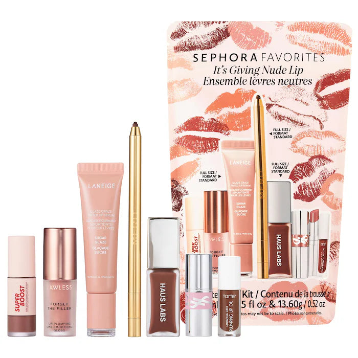 Sephora Favorites 
It's Giving Nude Lip Makeup Value Set NEW