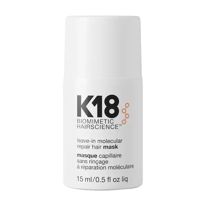 K18 Biomimetic Hairscience
Mini Leave-In Molecular Repair Hair Mask