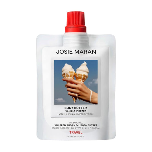 Josie Maran 
Mini Vanilla Vibezzz - Whipped Argan Oil Refillable Firming Body Butter