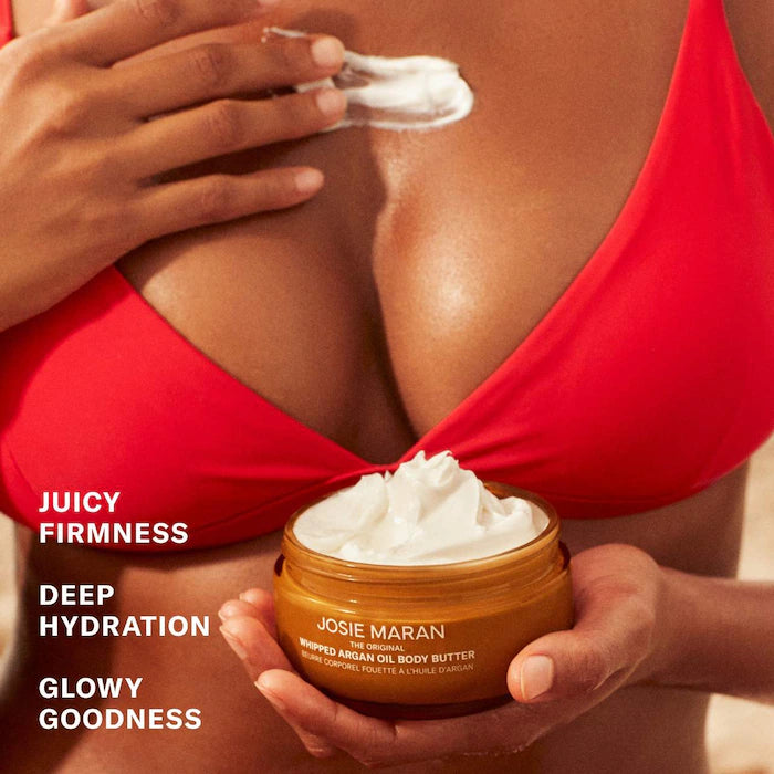 Josie Maran 
Vanilla Vibezzz - Whipped Argan Oil Refillable Firming Body Butter Jar