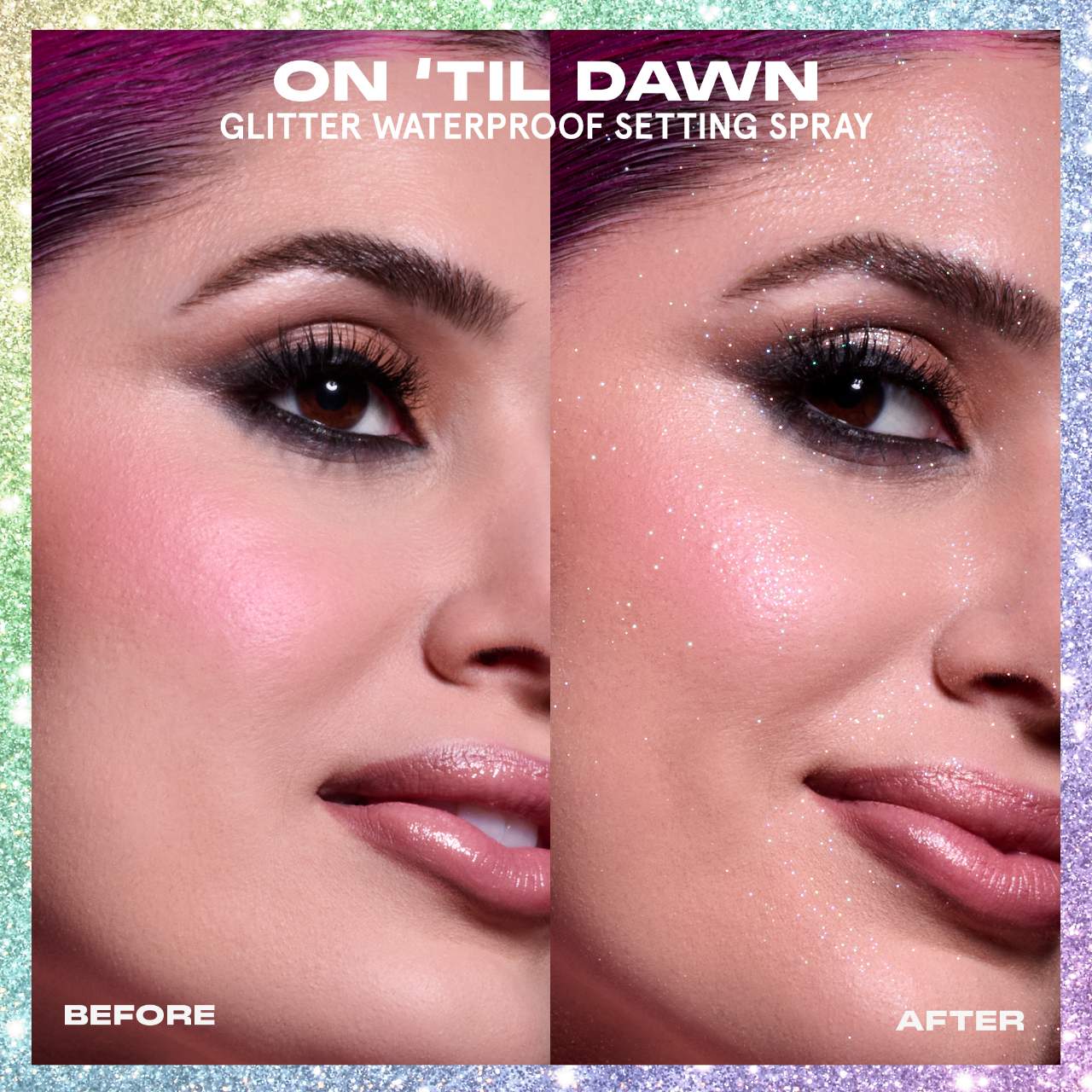 One Size On 'Til Dawn Mattifying Waterproof Setting Spray(GLITTER FINISH)