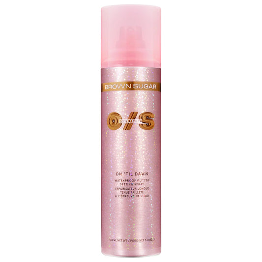 ONE/SIZE by Patrick Starrr 
On 'Til Dawn Waterproof Glitter Setting Spray - Brown Sugar (LIMITED EDITION)